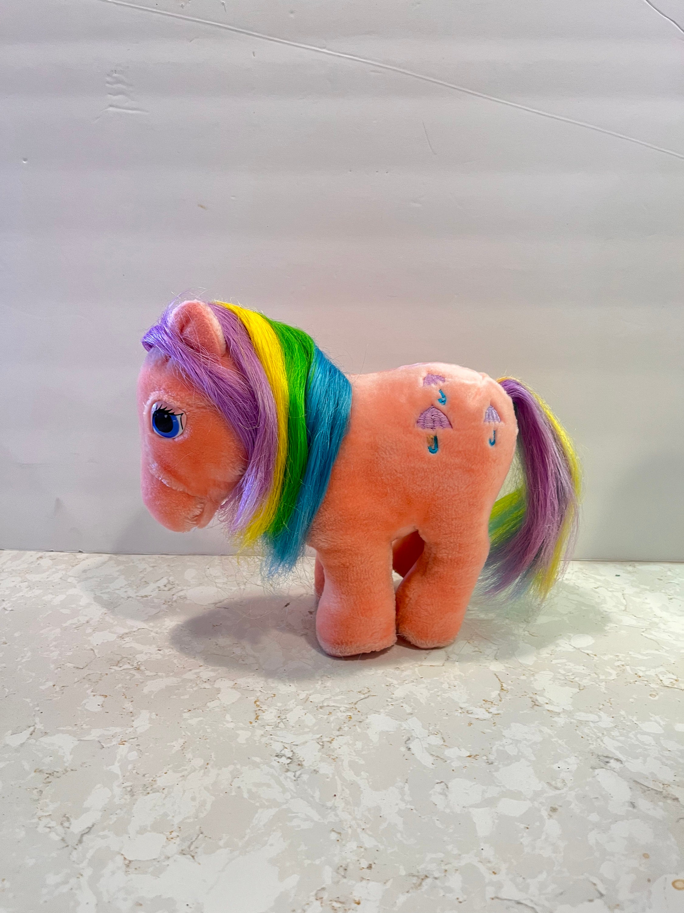 Vintage My Little Pony Hasbro Softies Parasol RARE Earth Pony 