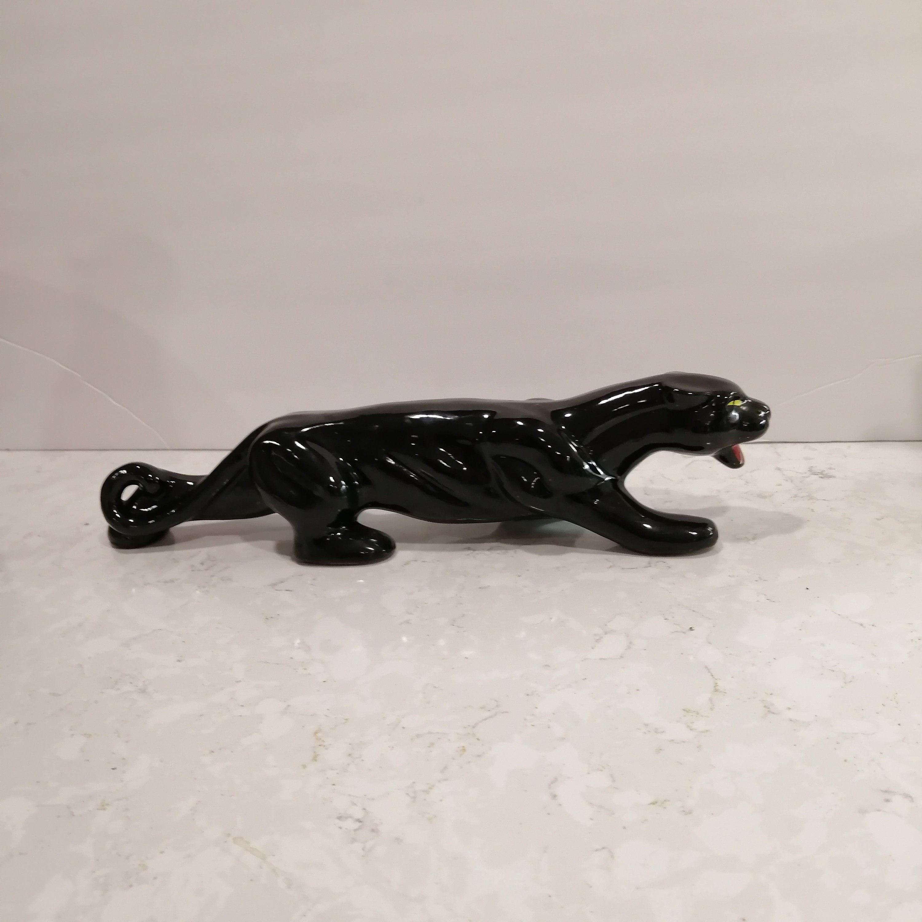 Vintage Mcm Black Panther Black Jaguar Stalking RARE Large