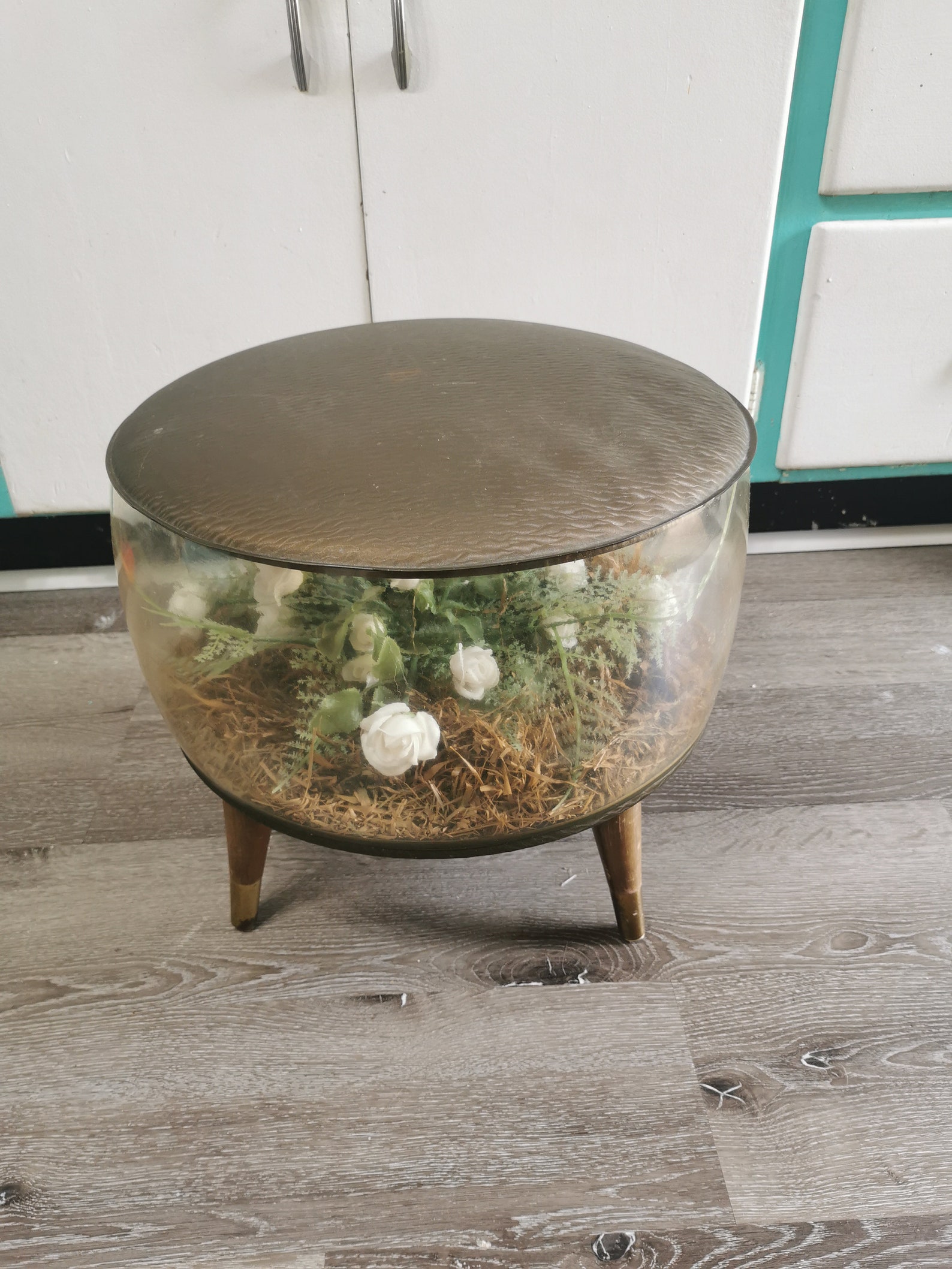 Vintage Inflatable Ottoman Terrarium Ottoman 1950s Modern Etsy