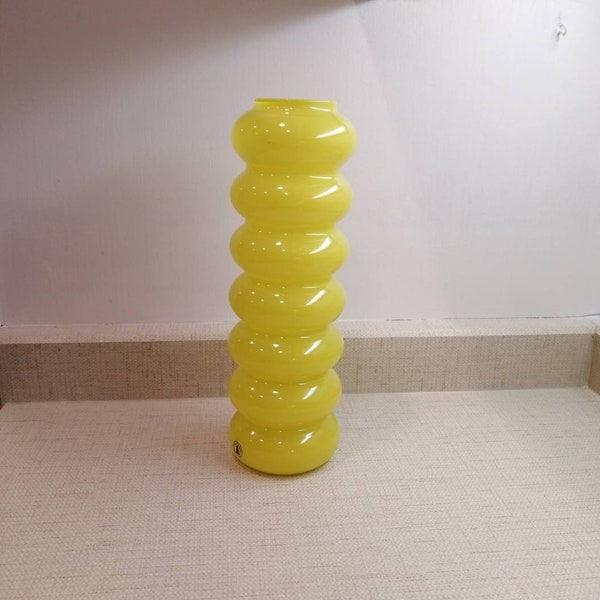 IKEA Solstrale Bubble vase yellow - designer Anne Nilsson - vintage design Made in Sweden