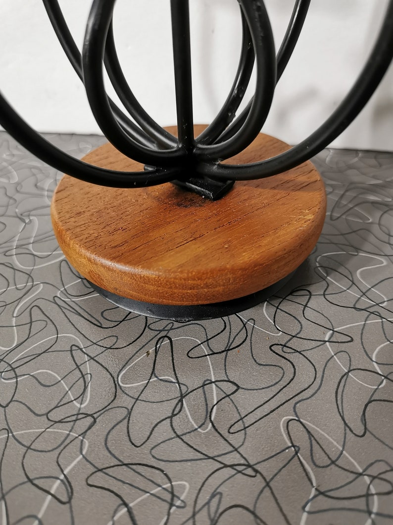 MCM Teak Danish Modern Candle Holder Candleabra