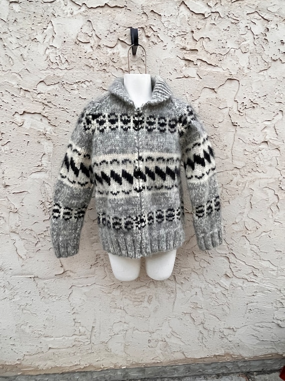 Vintage Wool Cowichan Sweater The Dude Style With… - image 1