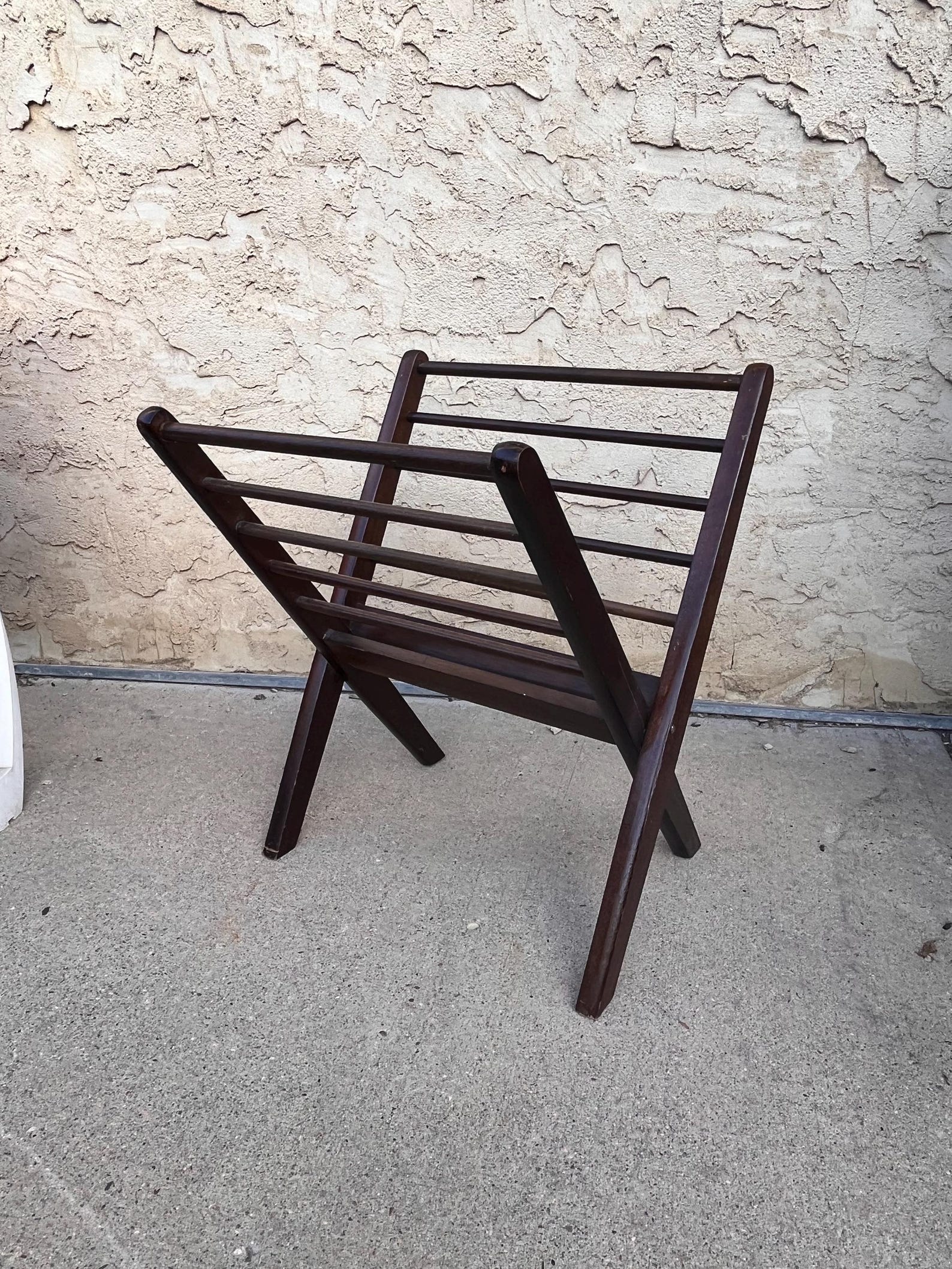 Walnut Magazine Rack Mid Century Modern Magazine Rack - Walnut Mid Century Magazine Rack ...