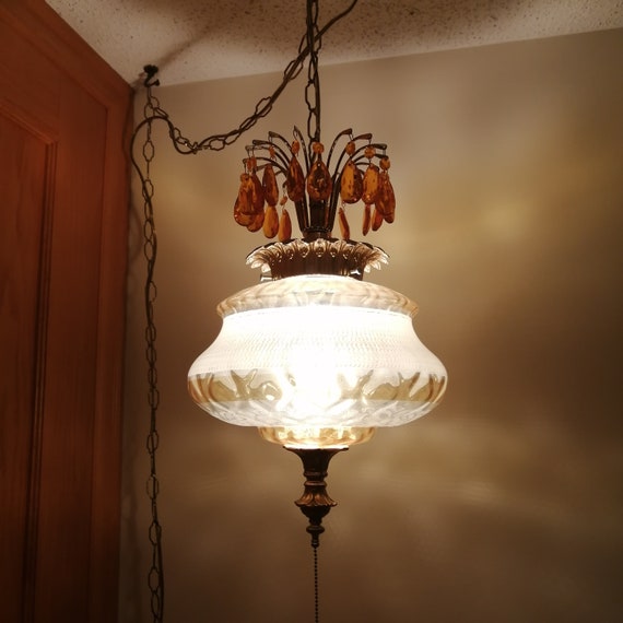 Hollywood regency swag lamp deals