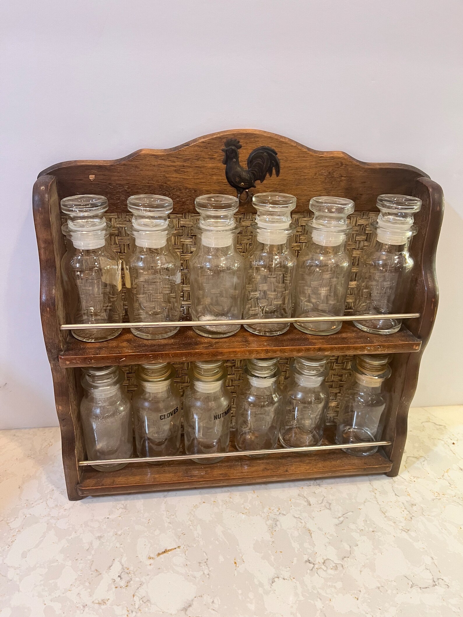 Vintage Apothecary Jar Spice Rack Vintage 60s 70s - Etsy