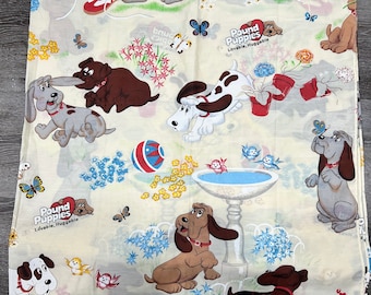 Lençol plano duplo vintage Pound Puppies