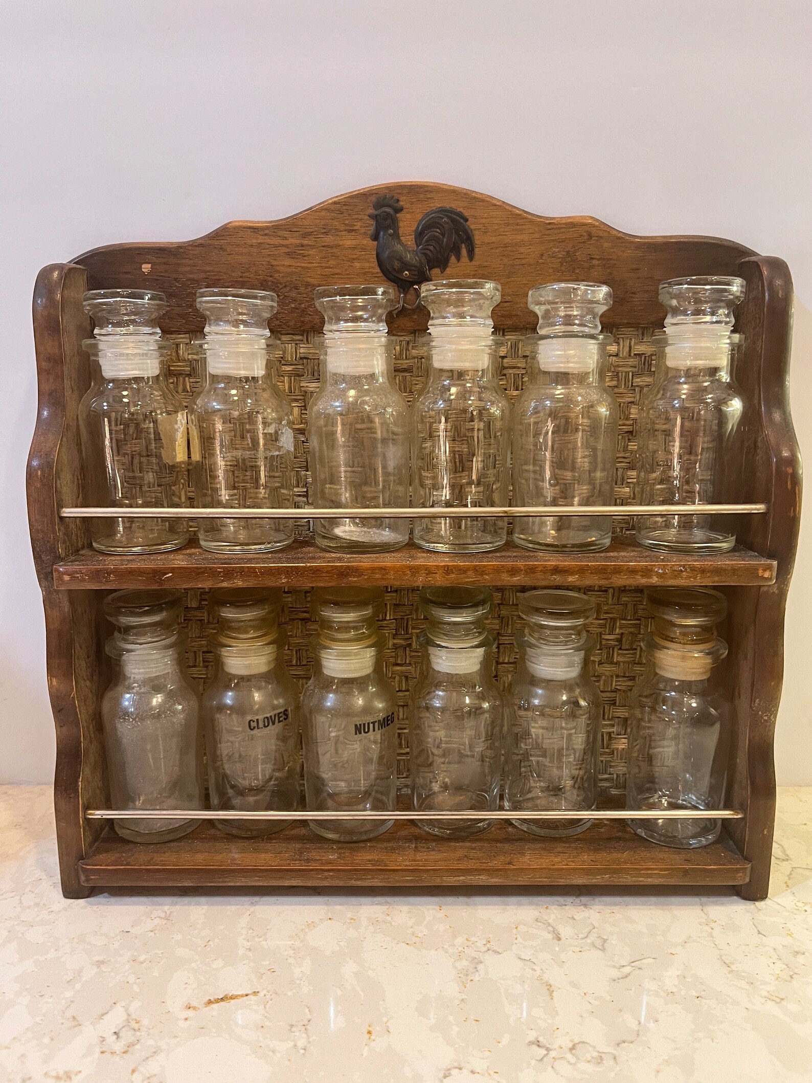 Vintage Apothecary Jar Spice Rack Vintage 60s 70s - Etsy