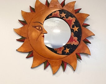 Vintage Celestial Moon Mirror