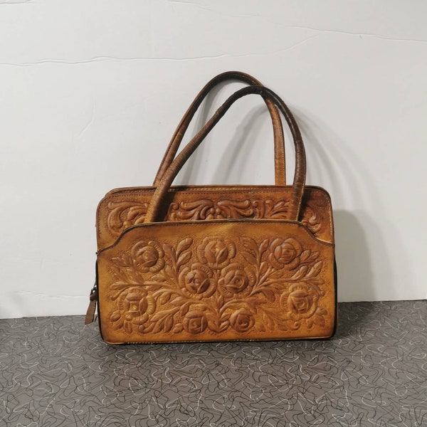 Tooled Leather Purse Etsy