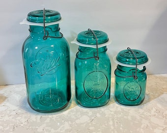 Ball Mason Jars Vintage Aqua Ball Mason Jars