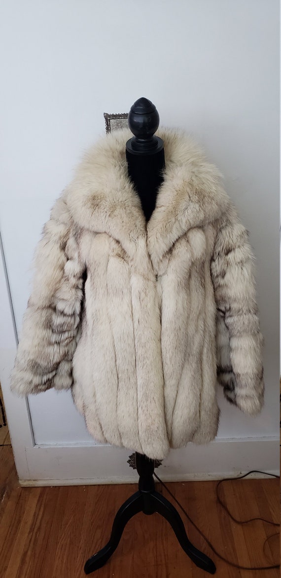 Vintage Fox Fur Coat White Fox Fur