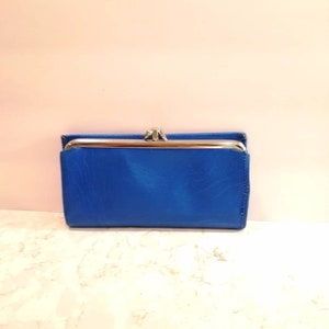 Blaue Leder Clutch Brieftasche Clutch Geldbörse