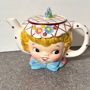 Vintage Miss Dainty Teapot Lefton Cute Kitsch Kitschy