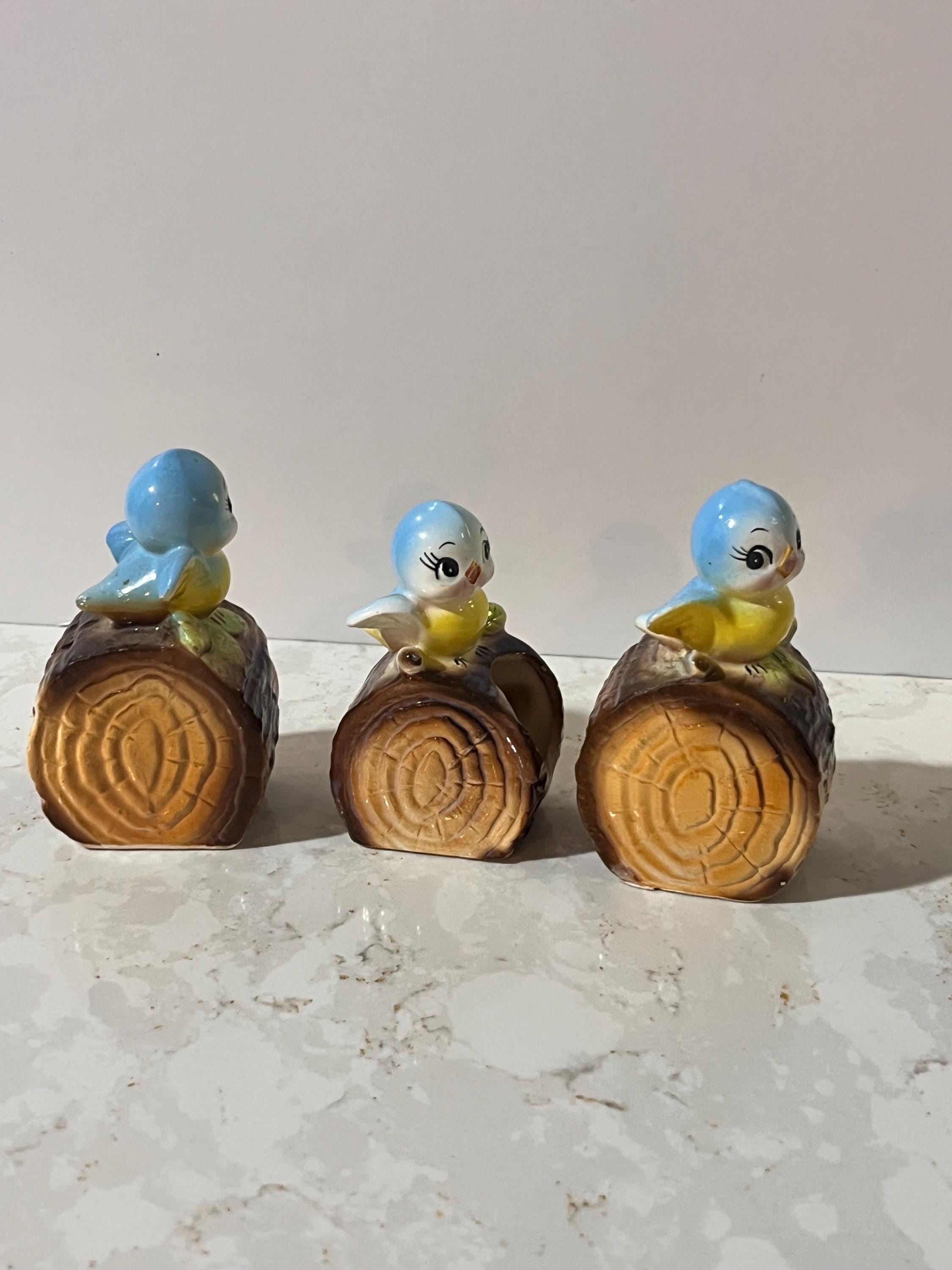 Vintage Norcrest Bluebird Toothpick Holder and Shaker Set - Etsy