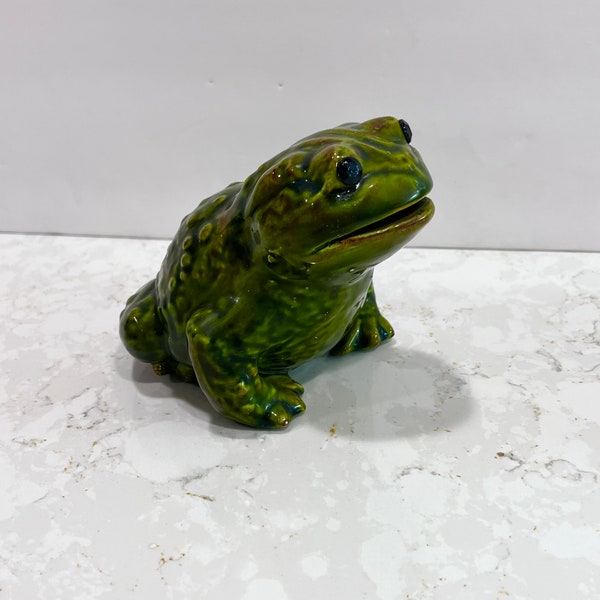 Vintage Ceramic Toad Figurine Stamp Dispenser?? String holder?