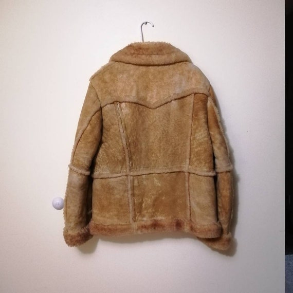 Shearling Vintage Unisex Coat Mens Ladies Vintage… - image 4