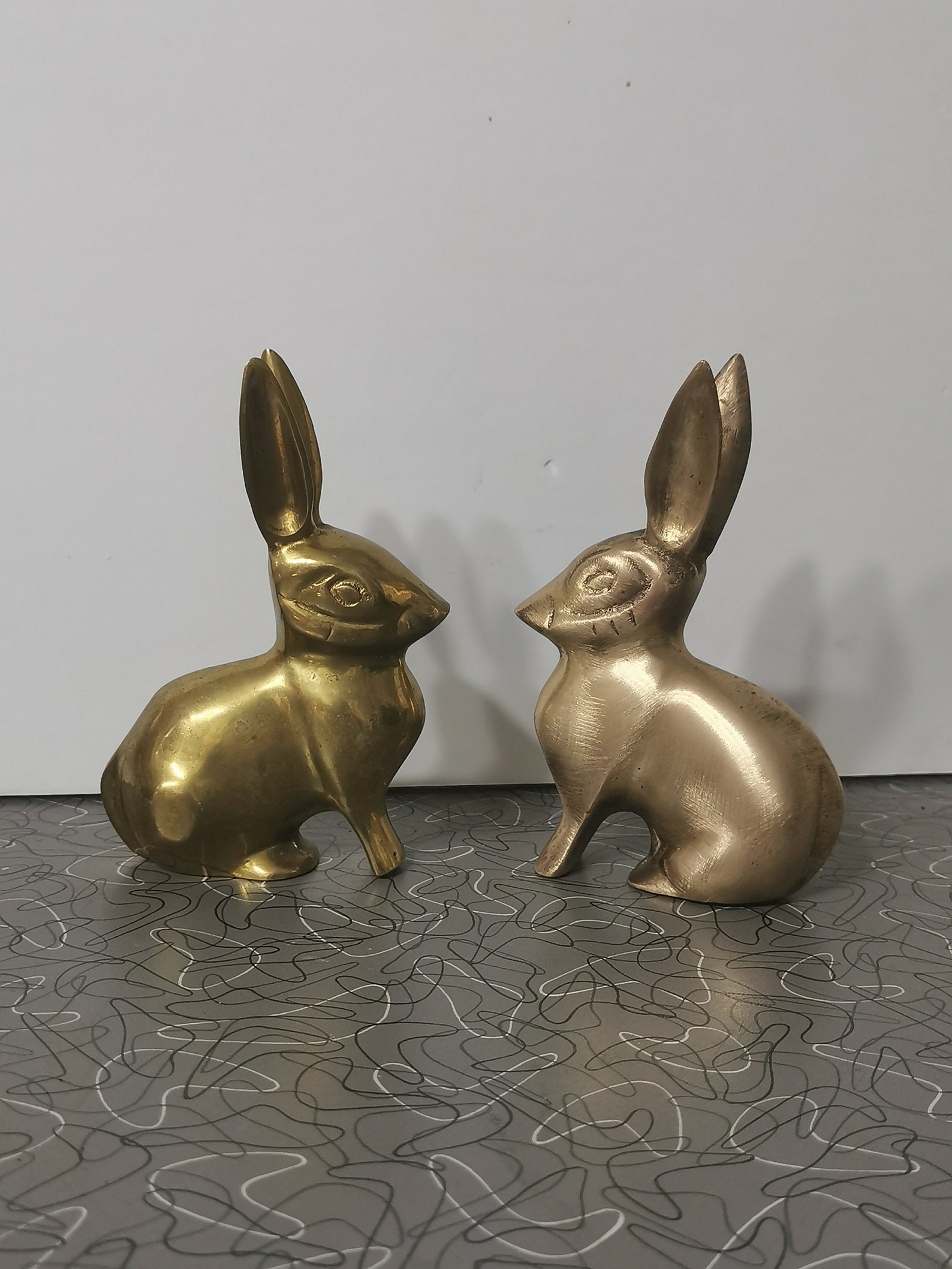 Vintage Brass Bunny Brass Rabbit Decor Etsy