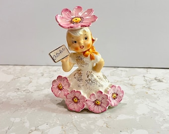 Vintage Napco Japan Flower Girl of the Month October Cosmos - Etsy