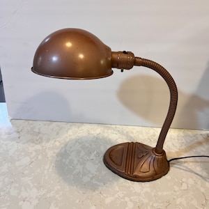 Vintage Antique Desk Lamp Vintage Gooseneck Desk Lamp Industrial Desk Lamp Art Deco Cast Iron True Antique