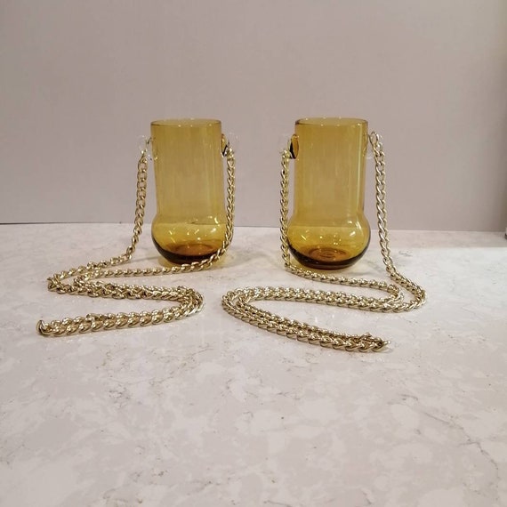 1970s Blown Glass Chain Drinking Tumblers Booze Glass Necklace Novelty  Barware - Etsy