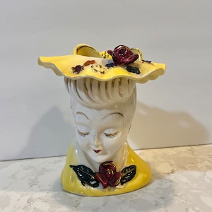 Vintage Lady Head Vase