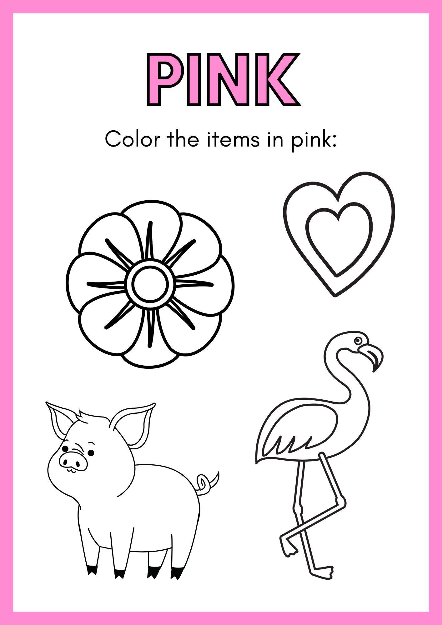 Colouring in Colours Worksheet - Etsy