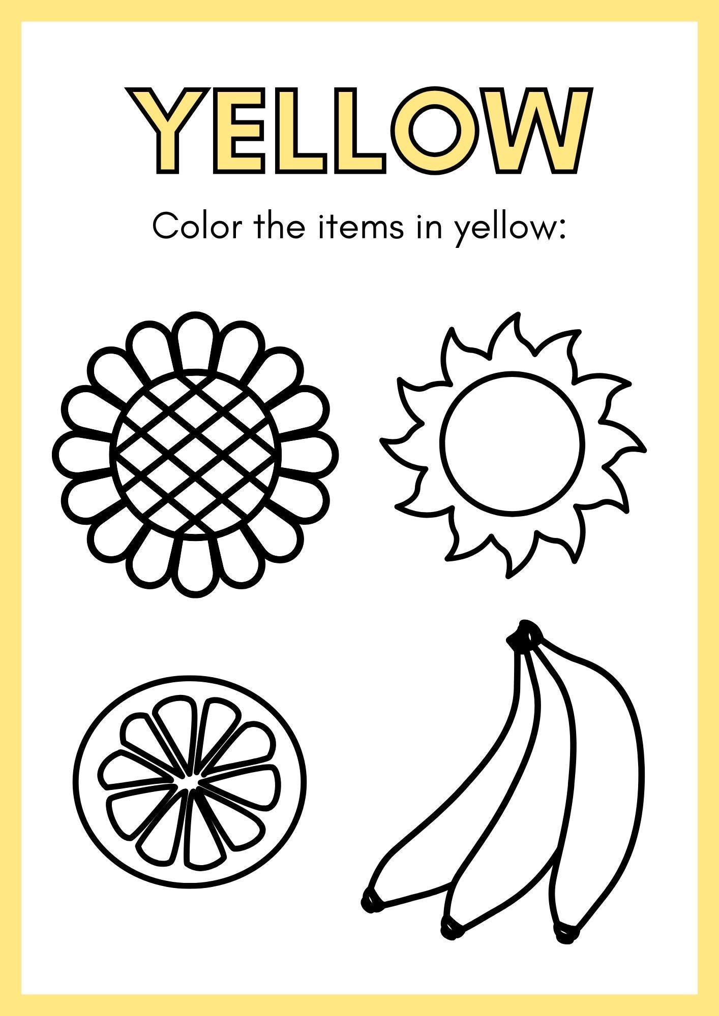 Colouring in Colours Worksheet - Etsy