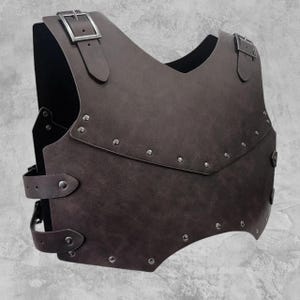 Medieval Handmade Leather Chest Armor – Retro Knight Archer Vest – Adjustable Mercenary LARP Body Armor for Renaissance Faire