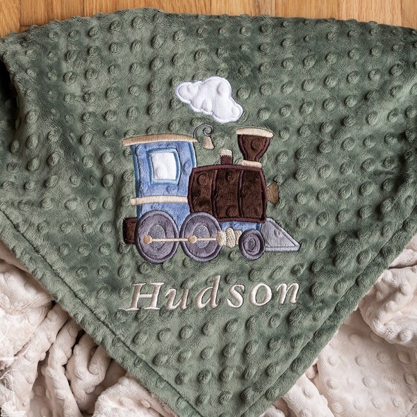 Train Baby Blanket Etsy