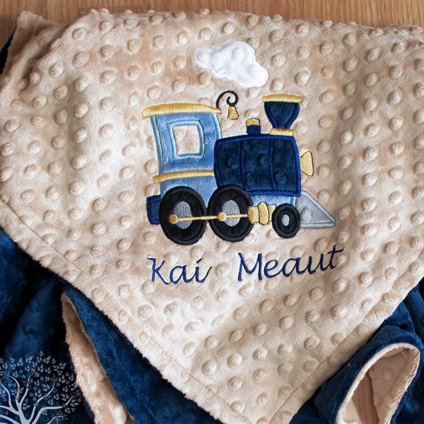 Train Baby Blanket Etsy