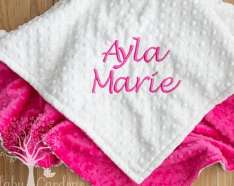 Personalize Baby Blanket, Baby Girl, Baby Boy, Coral, Mint, Personalized Baby Gift, Personalized Blanket