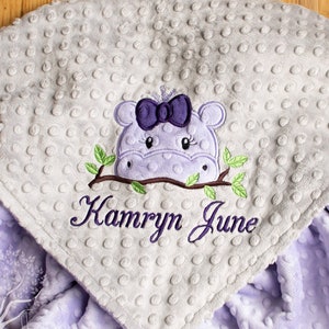 Personalized Hippo Blanket - Caiden Designs