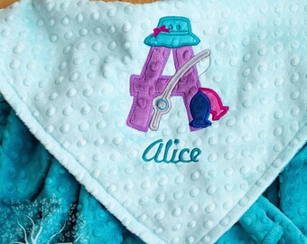 Lullaby Star Moon Monogram Minky Baby Girl Blanket Lovey,Personalized Baby Girl Blanket,Girl Baby Shower Gift,Pink Grey Monogram Minky Baby