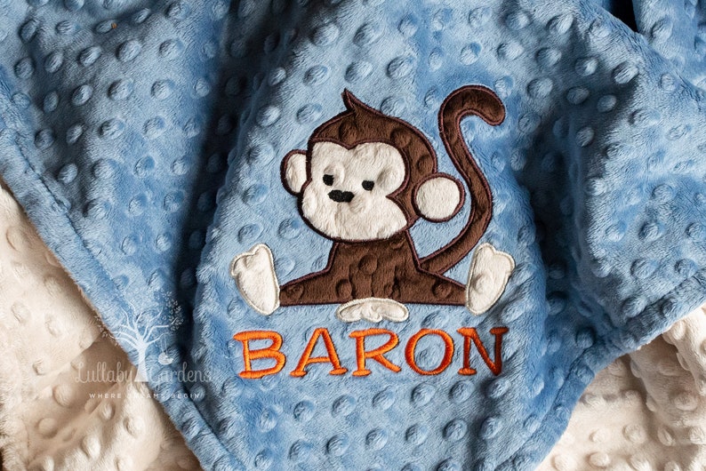 Monkey Minky Baby Blanket Baby Boy Gift Baby Boy Blanket Etsy Australia