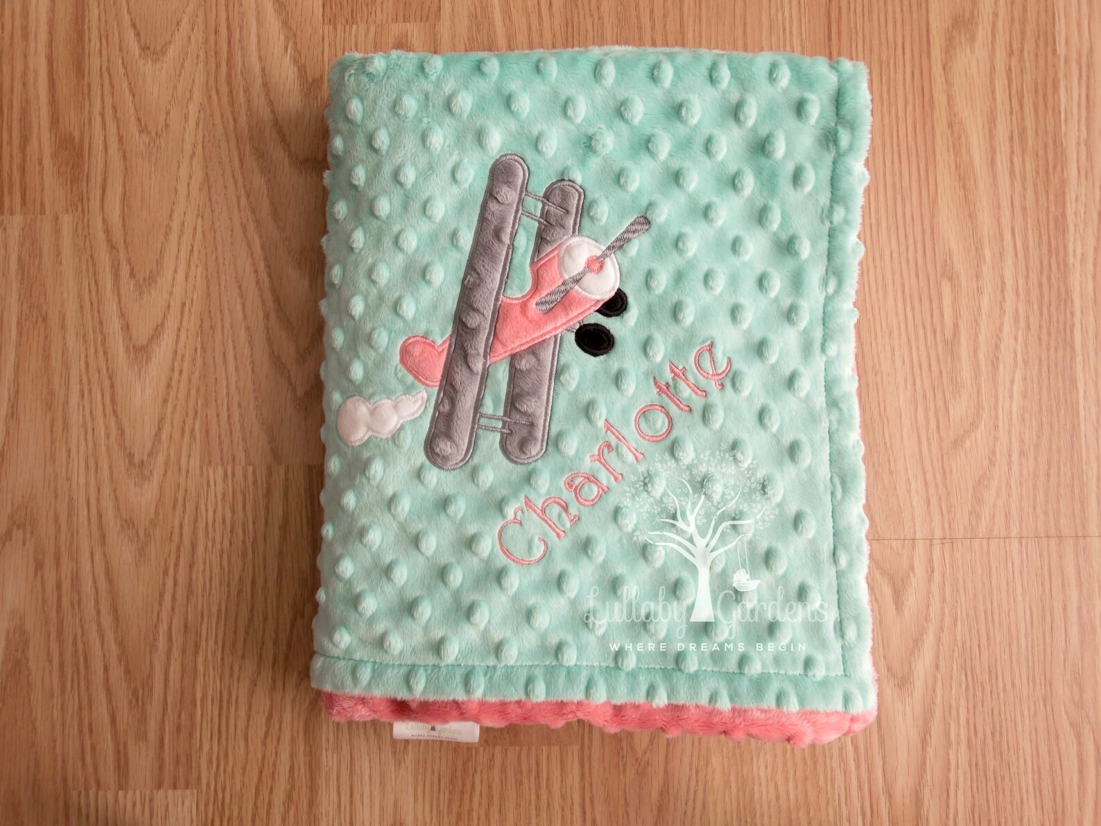 Airplane Personalized Minky Baby Blanket Airplane Minky Baby Etsy