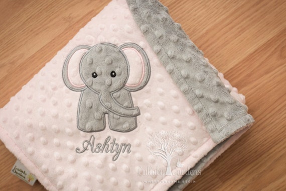 personalized baby blankets with elephants
