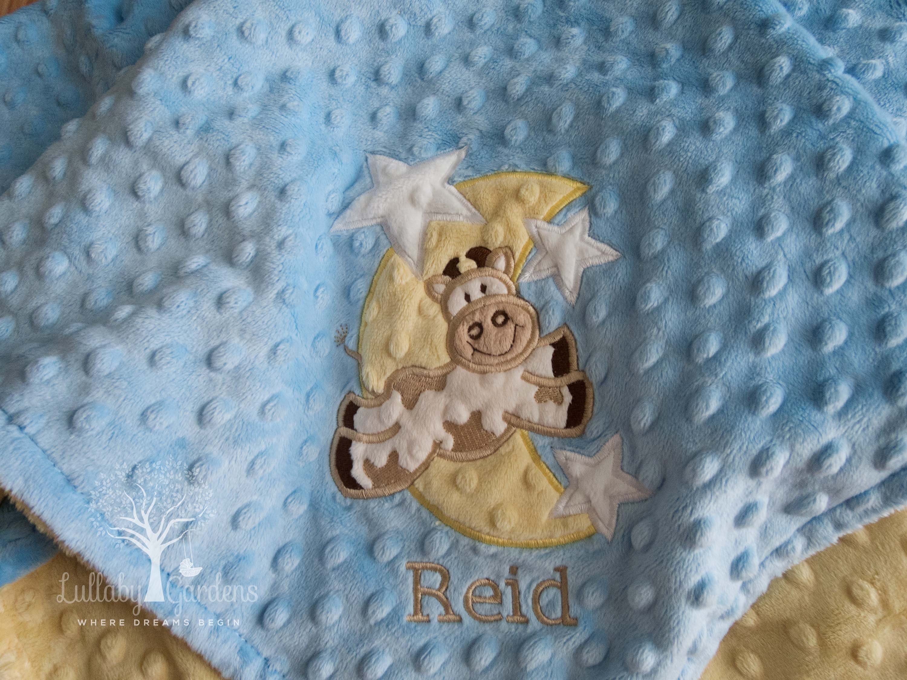 Minky Baby Blanket Cow jumped over the Moon Nursery Rhyme Etsy