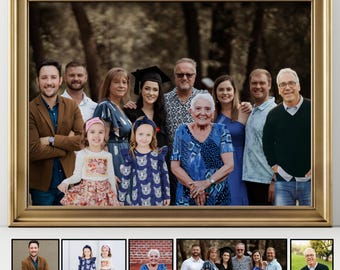 Add Deceased Loved One To Photo, Loss Loved One, Custom Family Portrait, Merge Photos Into Painting,Personalized Gifts, Add someone to photo