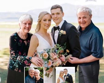 Add Person to Wedding Photo, Add Someone to Photo, photo merge or add people to photo, Add Deceased Loved One To Picture, Love one portrait