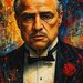 Tableau Pop Art Sur Toile - Graffiti Du Parrain (Godfather) - Décor Mural Abstrait
