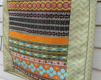Messenger Bag in Retro Vintage Ribbons Now 20% Off