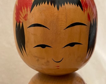 8” Tall Wooden Japanese Kokeshi Doll