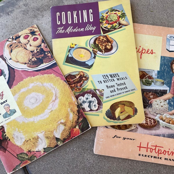 Three Vintage Cooking Pamphlets