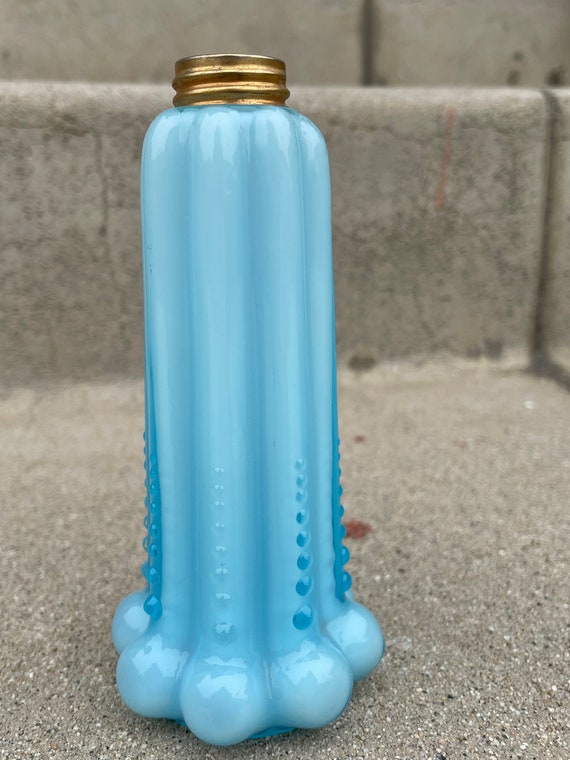 Blue Opalescent Fenton Art Glass Perfume Bottle N… - image 4