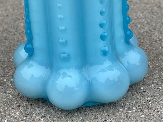 Blue Opalescent Fenton Art Glass Perfume Bottle N… - image 8