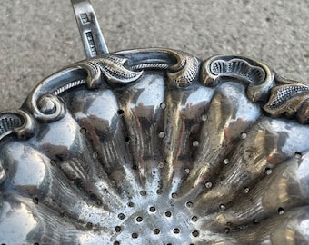 CR Carlstrom Silver Plate Tea Strainer