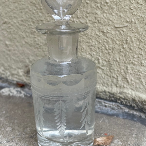 Cut Glass Perfume Bottle