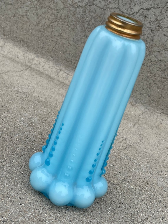 Blue Opalescent Fenton Art Glass Perfume Bottle N… - image 10