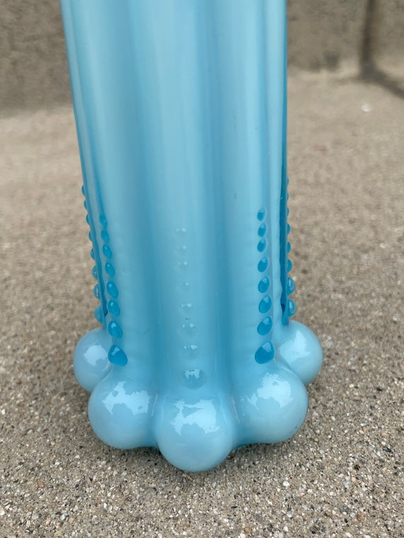 Blue Opalescent Fenton Art Glass Perfume Bottle N… - image 3