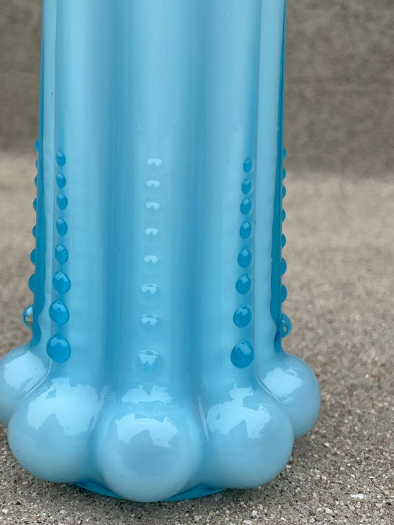 Blue Opalescent Fenton Art Glass Perfume Bottle N… - image 6